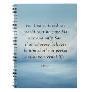 John 3:16 Bible Verse Image Notebook