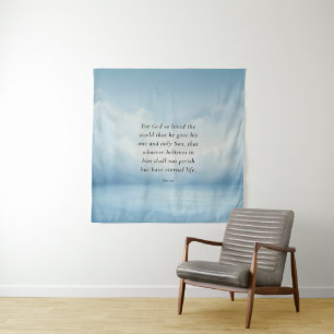 John 3:16 Bible Verse Image Tapestry