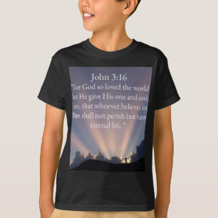 John 3:16 Bible Verse Kid's Tee Shirt