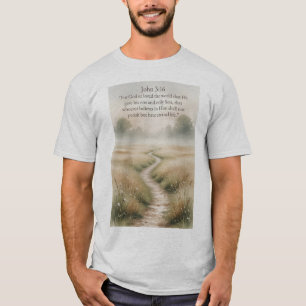 John 3:16 Bible Verse Men's Tee Shirt