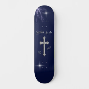 John 3:16 Bible verse Skateboard