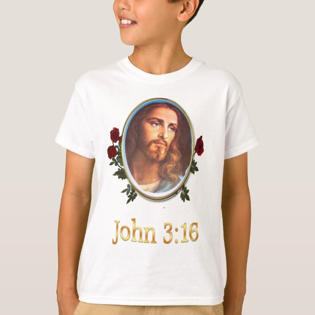 John 3:16 Bible verse T-Shirt (Front)