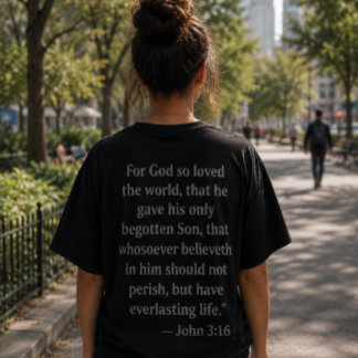 John 3:16 Bible Verse T-Shirt | Christian Faith