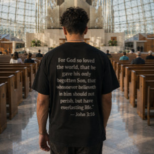 John 3:16 Bible Verse T-Shirt Christian Faith