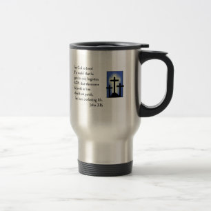 John 3:16 Bible Verse Travel Mug Design