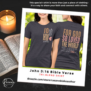 John 3:16 Bible Verse Tri-Blend Shirt