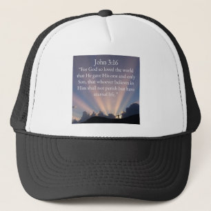 John 3:16 Bible Verse Trucker Hat