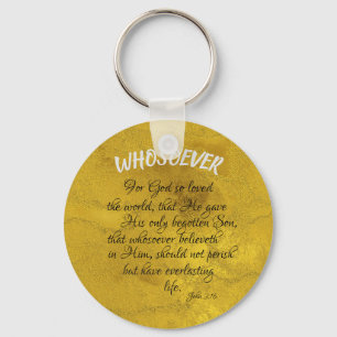 John 3.16 Bible Verse with Whosoever Key Ring