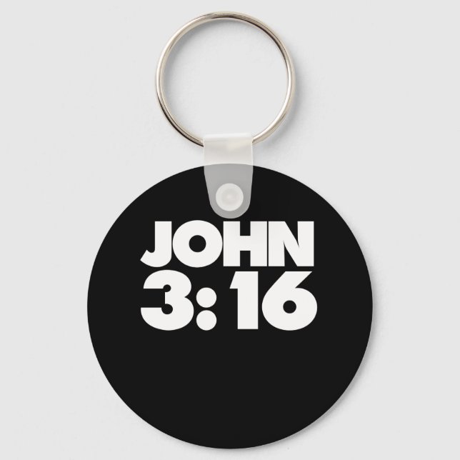 John 3:16 bible verses for christians key ring (Front)