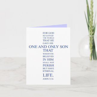 John 3:16 Blank Notecard