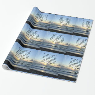 JOHN 3:16 BLUE SKIES SCRIPTURE PHOTO WRAPPING PAPER