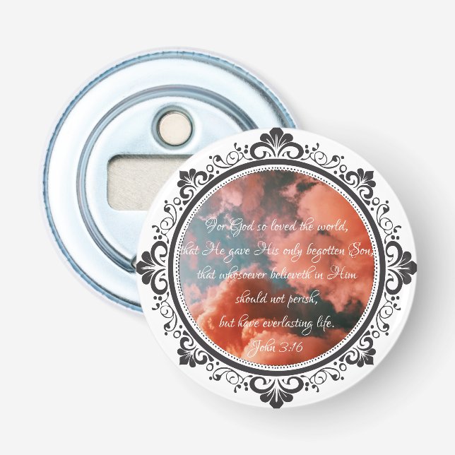 John 3:16 Bottle Opener (Front)