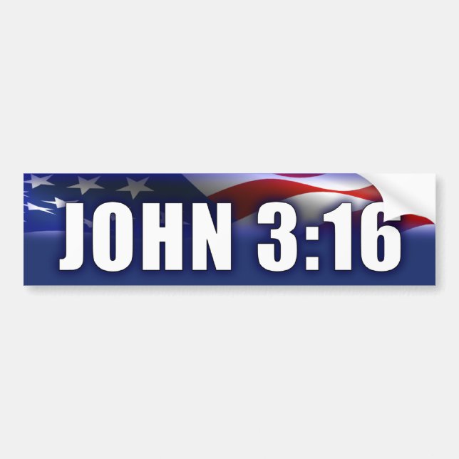 John 3:16 bumper sticker (Front)
