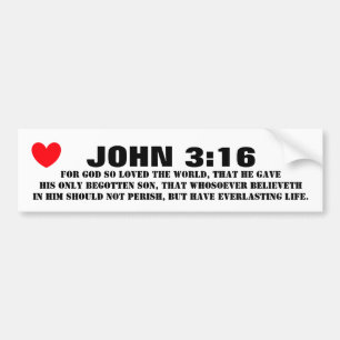 JOHN 3 16 BUMPER STICKER