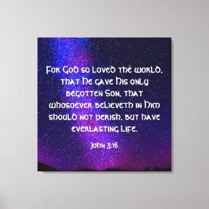 John 3:16 canvas print