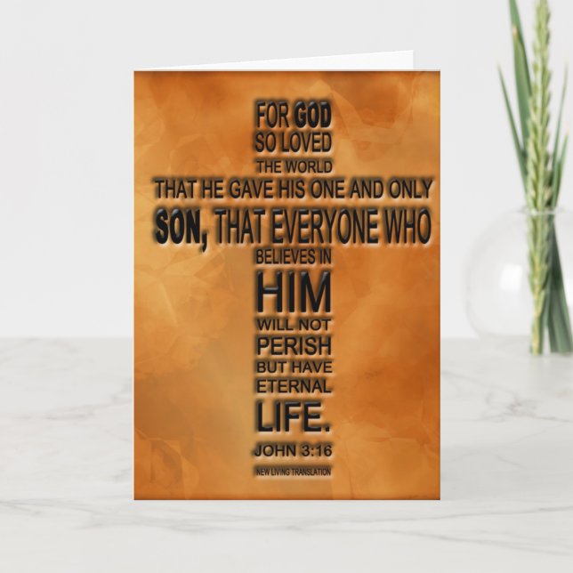 John 3:16 Card (Front)