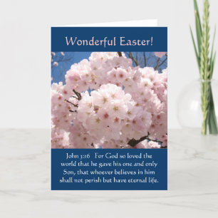 John 3:16 cards Wonderful Easter! Card Blossoms