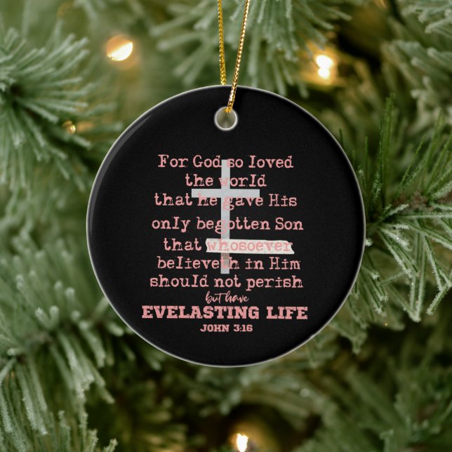 John 3.16 ceramic tree decoration (Tree)