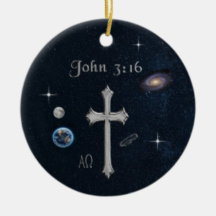 John 3:16         ceramic tree decoration