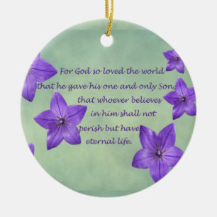John 3:16 ceramic tree decoration