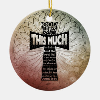 John 3:16 ceramic tree decoration