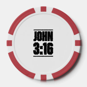 John 3:16 Christian Bible Verse Poker Chips