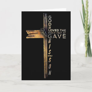 John 3_16 Christian Cross Bible 2025 Update  Card