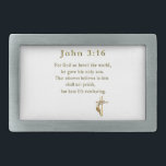 John 3:16 christian gifts rectangular belt buckle<br><div class="desc">John 3:16 christian gifts</div>