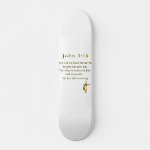 John 3:16 christian gifts skateboard