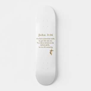 John 3:16 christian gifts skateboard