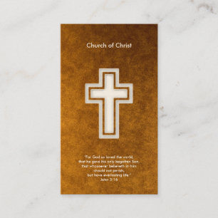 John 3:16 - Christian Gold Business Card