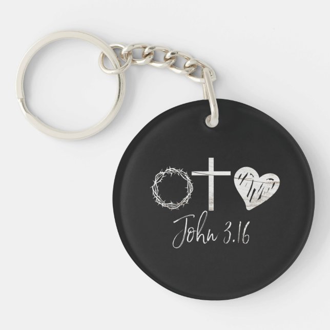 John 3.16 Christian Key Ring (Front)