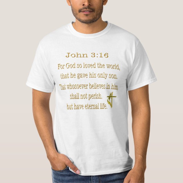 John 3:16 Christian t-shirt (Front)