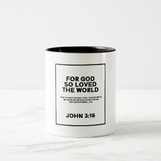 John 3:16 Christian  Two-Tone Coffee Mug
