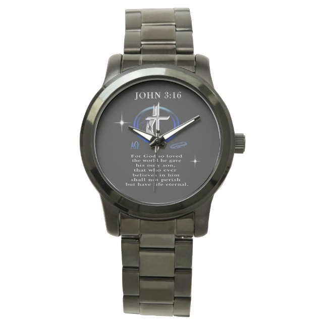 John 3:16 Christian  Watch (Front)
