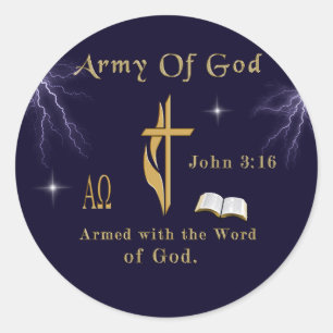 John 3:16 classic round sticker