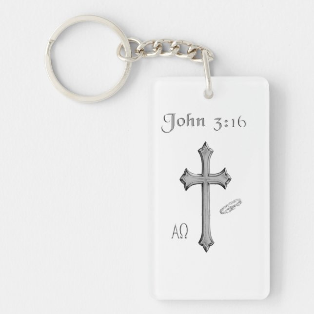 John 3:16 clothing key ring (Front)