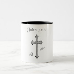 John 3:16 clothing Two-Tone coffee mug