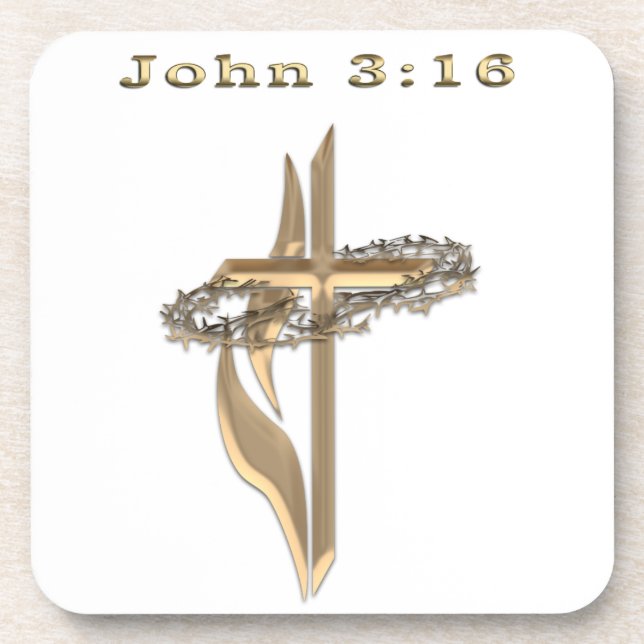 John 3:16 coaster (Front)