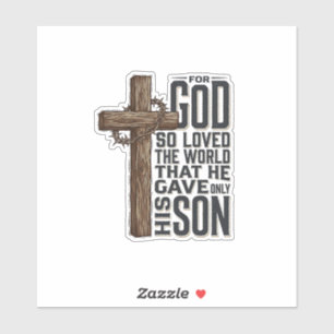 John 3_16 Cross Vintage Engraving Christian Design