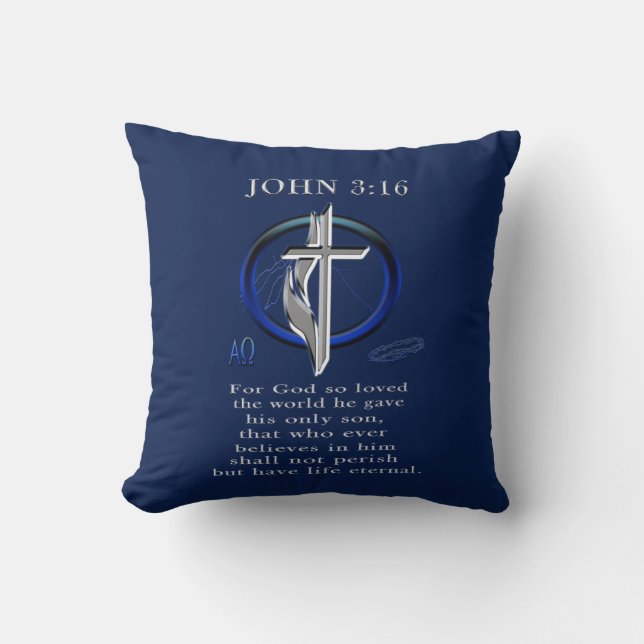John 3:16 cushion (Front)