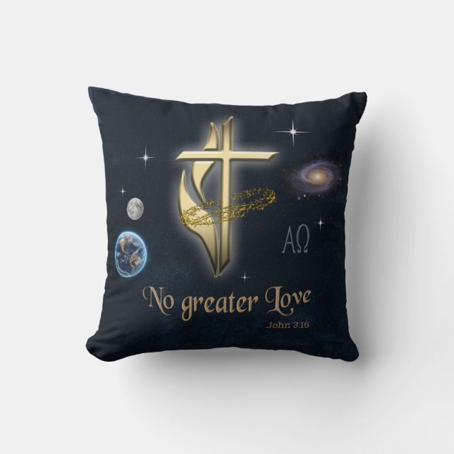 John 3:16 cushion (Front)