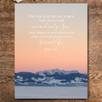 John 3:16 Custom Text | Swiss Alps Original Photo