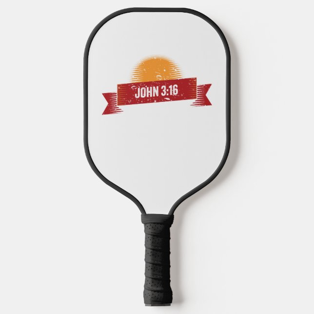 John 3:16 Design Vintage Look Pickleball Paddle (Front)