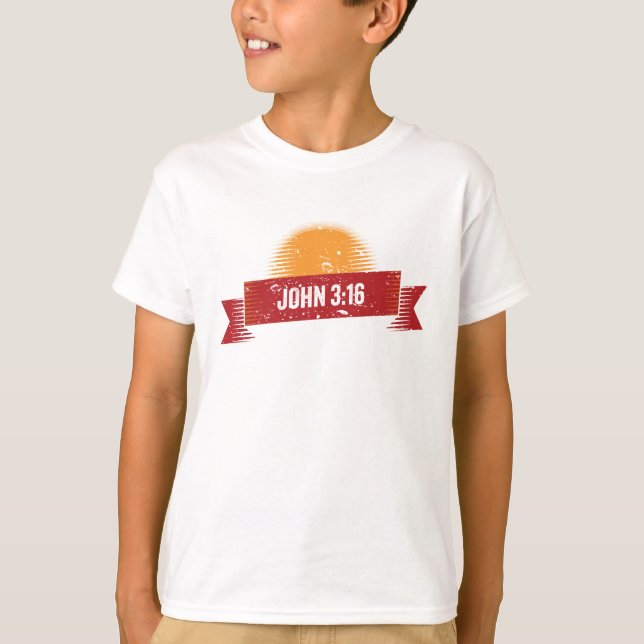 John 3:16 Design Vintage Look T-Shirt (Front)