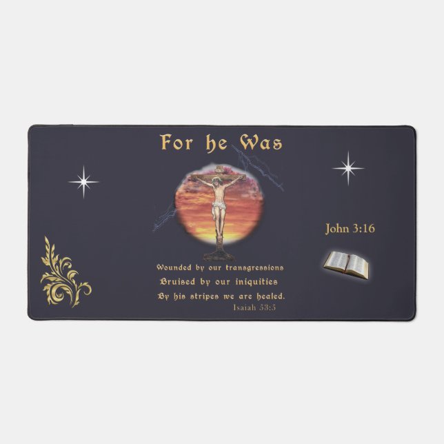 John 3:16 desk mat (Front)