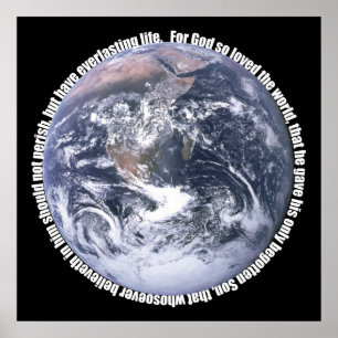 John 3:16 Earth Poster
