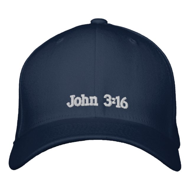 John 3:16 embroidered hat (Front)