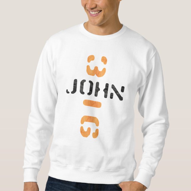 John 3.16 en croix Noir Orange Sweatshirt (Front)