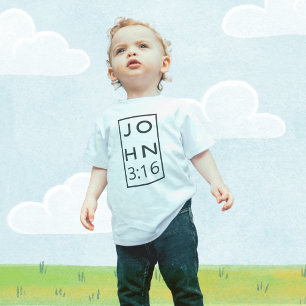 John 3:16 Famous Scripture Verse Baby T-Shirt